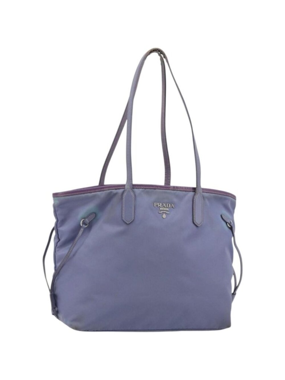 PRADA Tote Bag Nylon Purple Silver